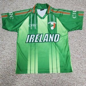 Ireland Eire Sports Club Rugby Polo Jersey Shirt Mens Large